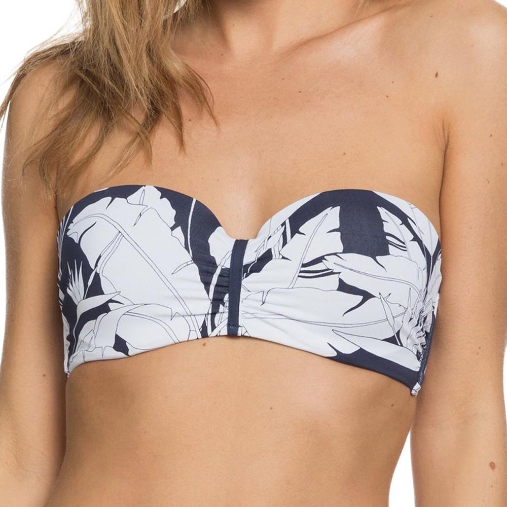 Haut De Bikini Bandeau Bleu Femme Roxy Printed Beach Classics Espace