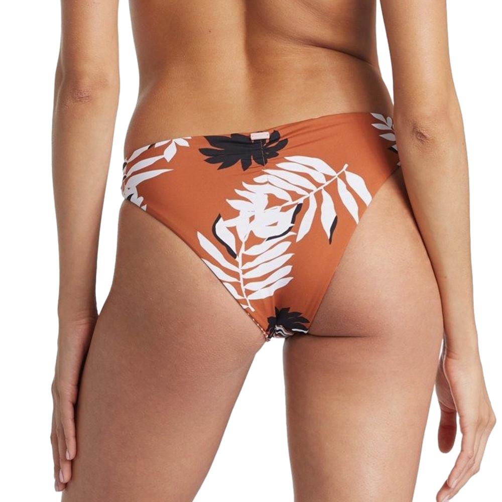 Bas De Bikini Marron Rayures Fleurs Femme Roxy Honey Espace Des Marques