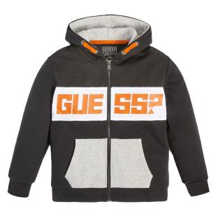 Sweat Zippé Noir Garçon Guess Elb pas cher