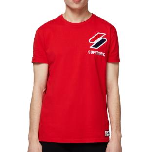 T-shirt Rouge Homme Superdry Chenille pas cher