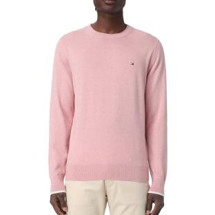 Pull Rose Homme Tommy Hilfiger Mouline Organic pas cher
