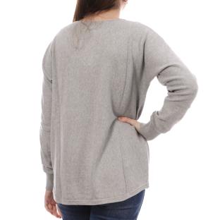 Pull Gris Femme Lee Cooper Oeloa vue 2