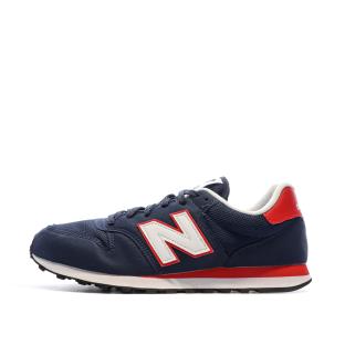 Baskets Marine/Rouge/Blanc Homme New Balance 500 pas cher