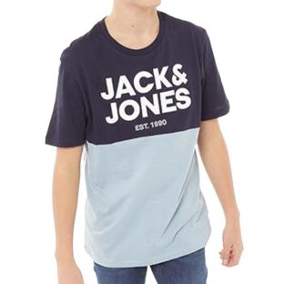 T-shirt Marine/Bleu Garçon Jack & Jones Miller pas cher