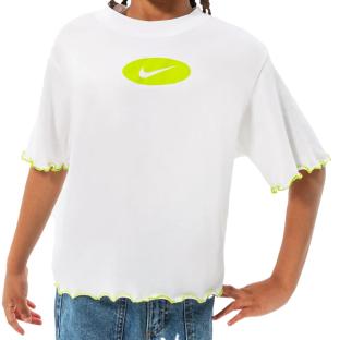 T-shirt Blanc/Vert Fille Nike Clash pas cher