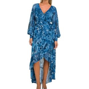 Robe Bleu à Motifs Femme Guess Nuovo Bahia pas cher