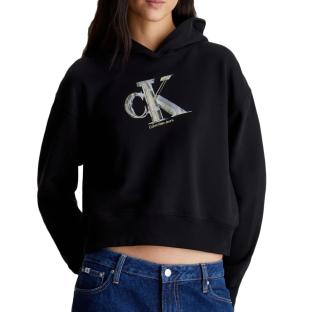 Sweat Noir Femme Calvin Klein Jeans Meta pas cher