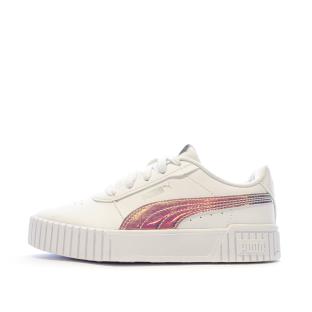 Baskets Blanche Fille Puma Carina 2.0 Holo pas cher