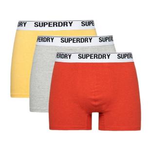 x3 Boxers Jaune/Orange/Gris Homme Superdry M3110342A pas cher