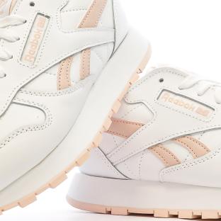 Baskets Blanches/Roses Femme Reebok Classic Leather vue 7