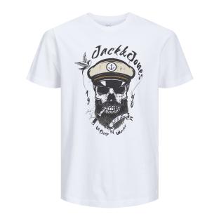 T-shirt Blanc Garçon Jack & Jones Bury pas cher