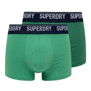 Lot x2 Boxers Vert Homme Superdry M3110346A pas cher