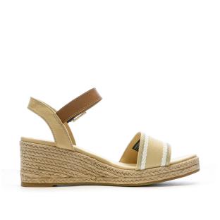 Sandales Beige Femme Tommy Hilfiger Webbing Wedge vue 2