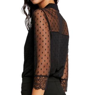 Chemise Noire Femme Morgan Defl vue 2