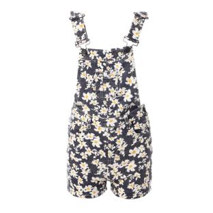 Salopette Noire/Blanche Fille O'Neill Print Dungaree pas cher