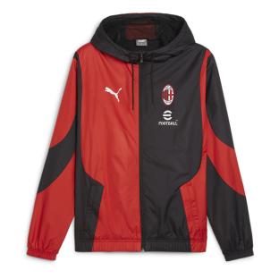 AC MILAN Veste survêtement Prematch Noir/Rouge Homme Puma 23/24 pas cher