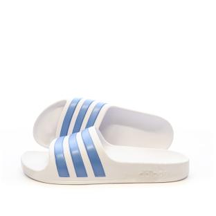 Claquettes Blanche/Bleu Garçon Adidas Adilette Aqua pas cher