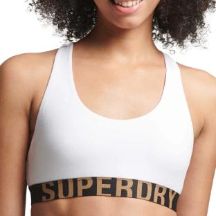 Brassière Blanche Femme Superdry Large Logo Hipster pas cher