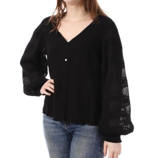 Blouse Noire Femme Vila Elma pas cher