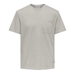 T-shirt Beige Homme Only & Sons Onsbale pas cher