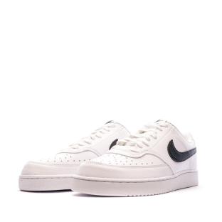 Baskets Blanc/Noir Homme Nike Court Vision Low vue 6