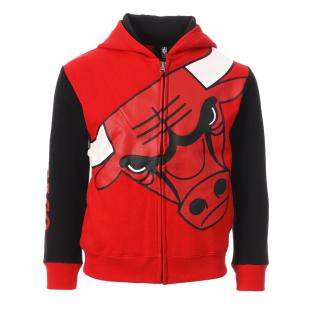 Sweat Zippé Rouge Garçon NBA Chicago Bulls pas cher