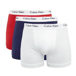 X3 Boxers Blanc/Marine/Rouge Homme Calvin Klein 62G pas cher