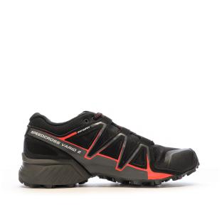 Chaussures de trail Noires/Rouges Femme Salomon Supercross 4W vue 2