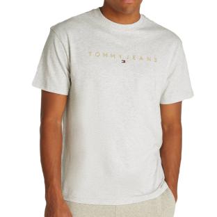 T-shirt Blanc Chiné Homme Tommy Hilfiger Gold Linear pas cher