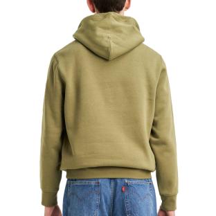 Sweat à Capuche Kaki/Rouge Homme Levi's Fleece vue 2