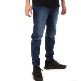 Jean Bleu Foncé Homme Schott Jogger pas cher