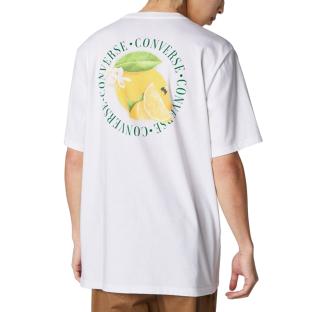 T-shirt Blanc Homme Converse Fresh Lemon vue 2