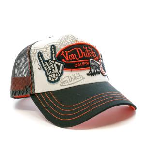 Casquette Noir/Blanc/Rouge Homme Von Dutch TPATCHES04 vue 2