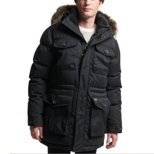 Parka Noir Homme Superdry Chinook pas cher