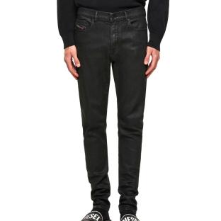 Jean Skinny Enduit Noir Homme Diesel Damny pas cher