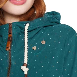 Sweat Zippé Vert Femme Ragwear Paya Dots vue 3