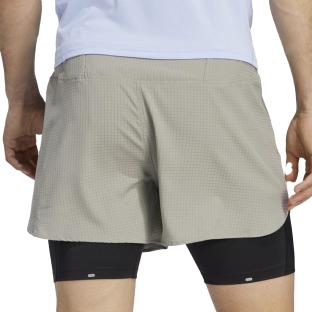 Short de Running Beige Homme Adidas 2in1 IB8933 vue 2