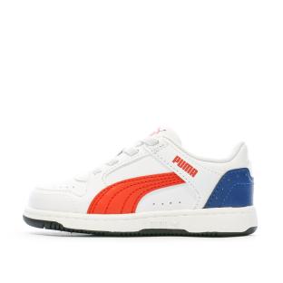 Baskets Bleu/Blanc/Rouge Garçon Puma Inf Reb pas cher