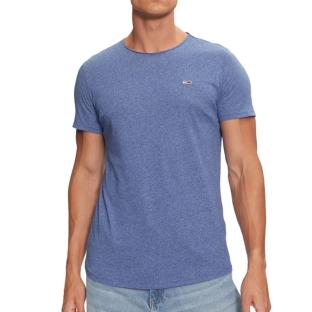 T-shirt Bleu Homme Tommy Hilfiger Slim Jaspe pas cher