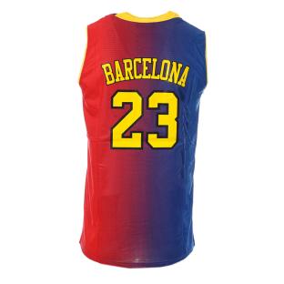 Maillot de basket Rouge/Bleu Homme Sport Zone Barcelona vue 2