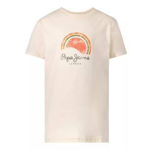 T-shirt Ecru Fille Pepe jeans Bart pas cher