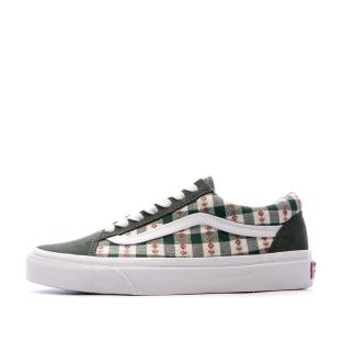 Baskets Kaki/Tissu Femme Vans Old Skool pas cher