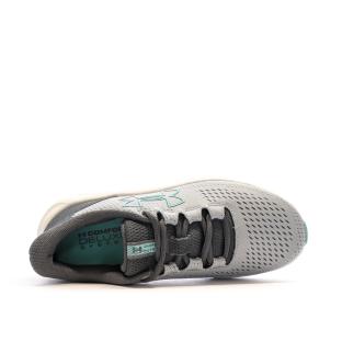 Chaussures de Running Grise/Turquoise Femme Under Armour Charged Pursuit vue 4