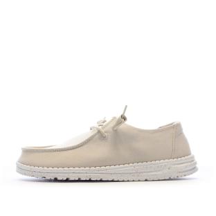 Chaussures Beige Femme Hey Dude Wendy Slub Canvas pas cher