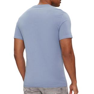 T-shirt Bleu Clair Homme Guess Aidy vue 2