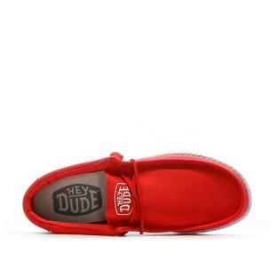 Chaussures Rouge Homme Hey Dude Wally Slub Canvas vue 4