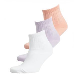 Chaussettes Orange/Mauve/Blanc Femme Superdry Ankle Sock pas cher