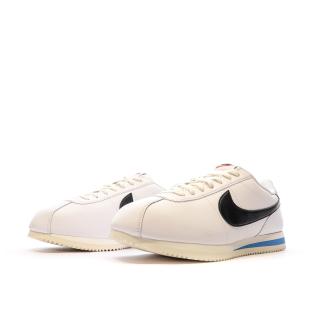 Baskets Blanches/Noires Homme Nike Cortez Leather vue 6