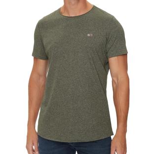 T-shirt Kaki Homme Tommy Hilfiger Slim Jaspe pas cher