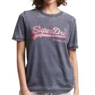 T-shirt Marine Femme Superdry Embellished pas cher